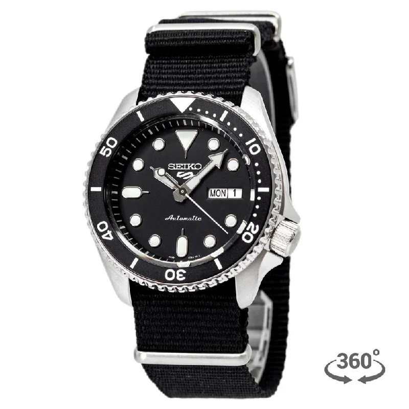 Seiko Men's SRPD55K3 5 Sports Suits Style Black Dial Watch