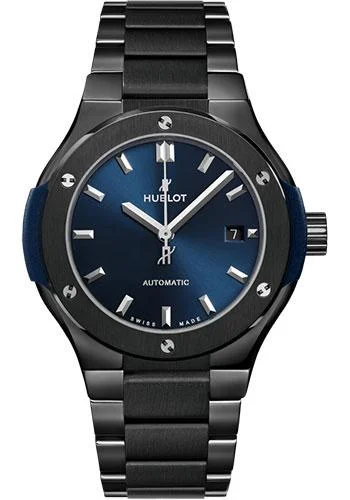 Hublot Classic Fusion Ceramic Blue Bracelet Watch - 33 mm - Blue Dial-585.CM.7170.CM