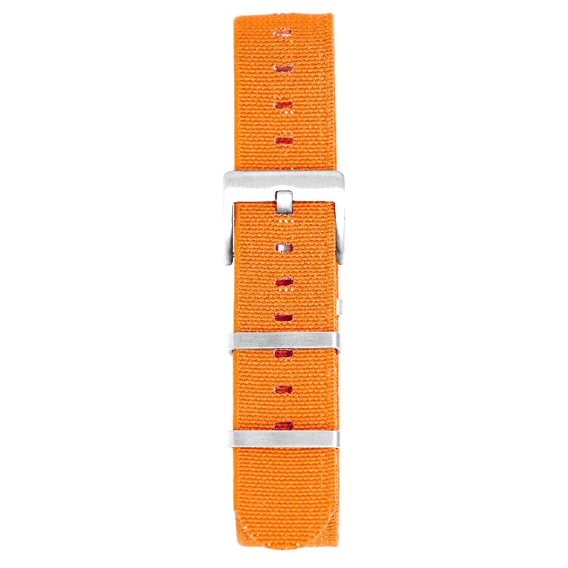 Watch Nato Strap 20mm Elasticated Nylon Orange