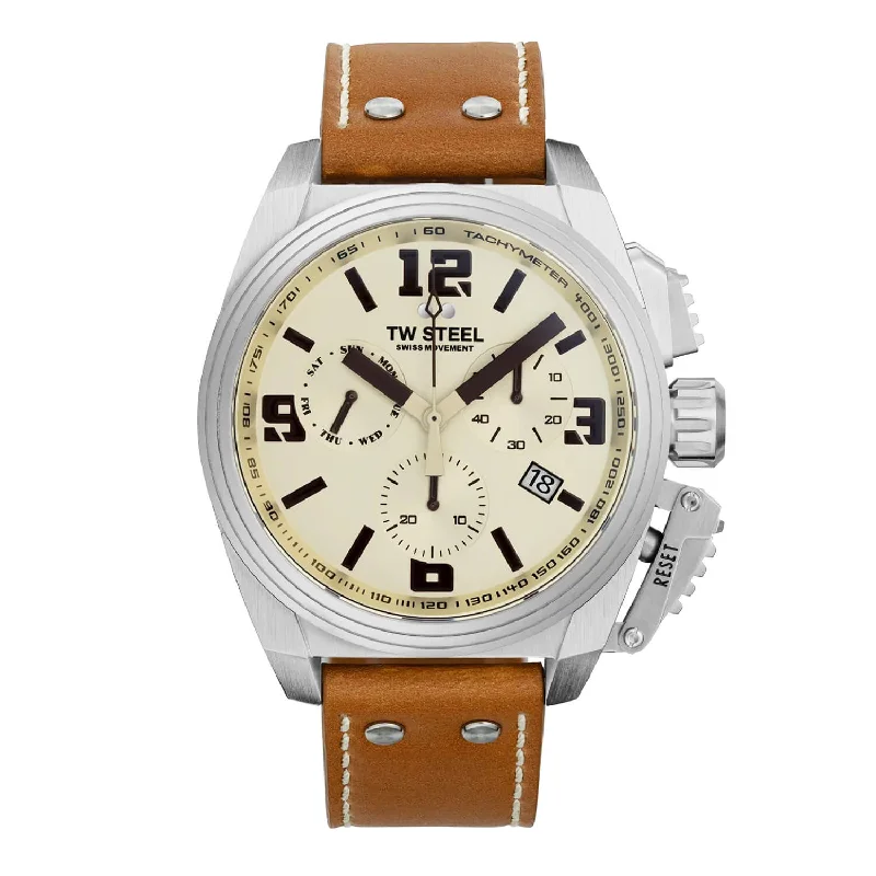 TW Steel Watch Men's Swiss Canteen Cream TW1110