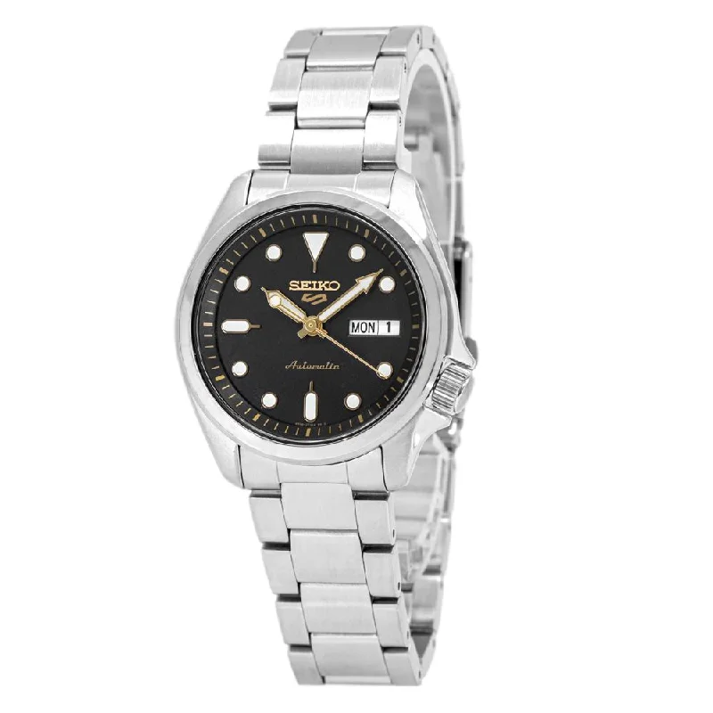 Seiko Men's SRPE57K1 5 Sports Black Dial Watch