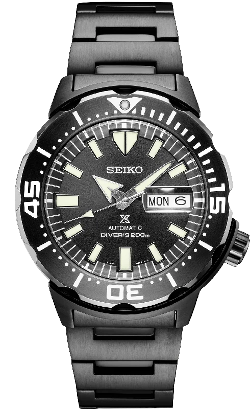 Seiko Prospex Monster All Black Automatic Divers Watch SRPD29P