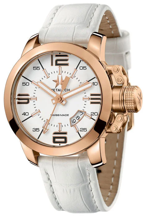 Metal.ch Men's Watch 44mm White/Rose Gold 1310.44