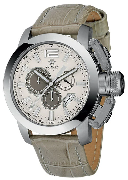 Metal.ch Men's Chronograph Watch 44MM Date Grey 2132.44