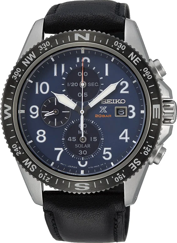 Seiko Prospex Solar Chronograph Blue Dial Watch SSC737P