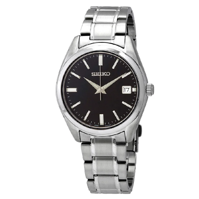 Seiko Men's SUR311P1 Discover More Black Dial Watch