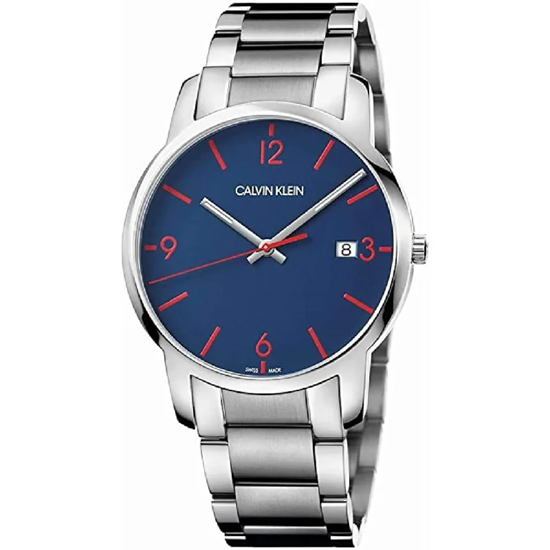 Calvin Klein Men's City Watch Blue Dial Stainless Steel K2G2G147