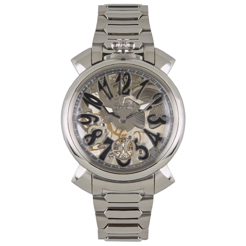 GaGà Milano Watch Manuale Forty-Four 44mm Skeleton Steel