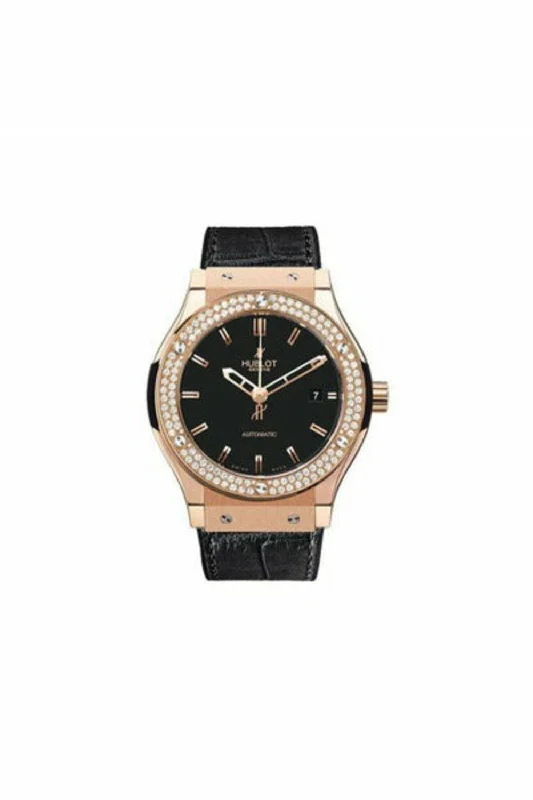 hublot classic fusion 18kt red gold with diamonds 38mm men's watch