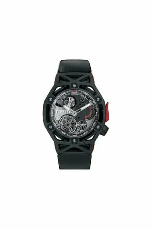 hublot techframe ferrari tourbillon chronograph carbon limited edition of 70 men's watch