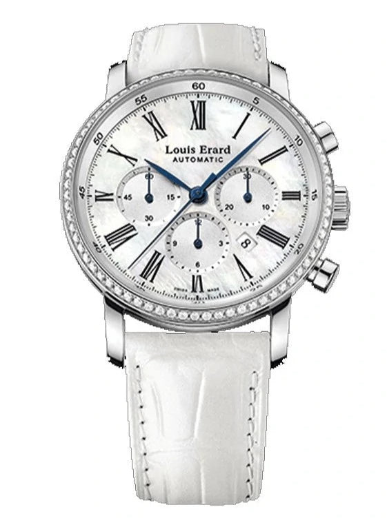 Louis Erard Watch Ladies Chronograph Excellence White Diamonds 84234SE04.BAV12