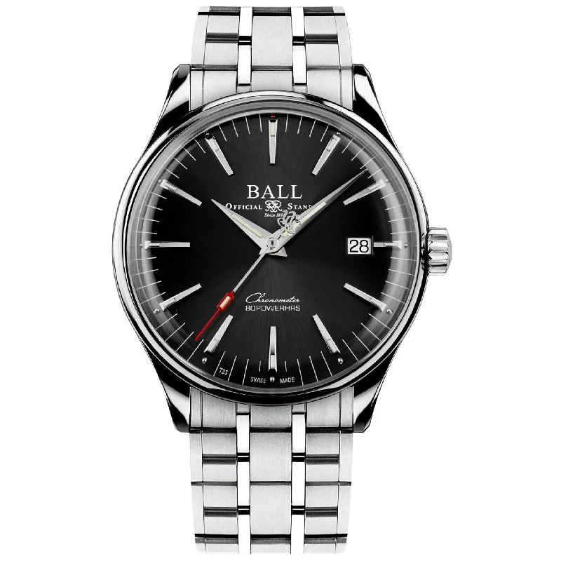 Ball Trainmaster Manufacture 80 Hours Men's Black Watch NM3280D-S1CJ-BK