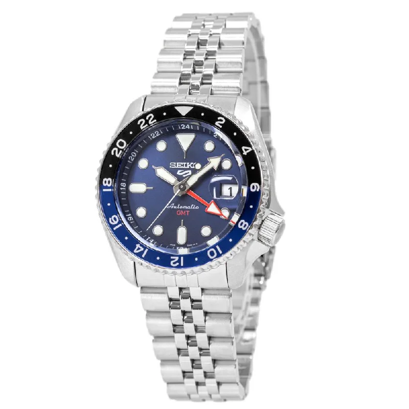 Seiko Men's SSK003K1 5 Sports Blue Dial GMT Watch