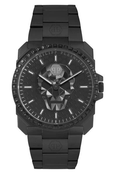 Philipp Plein Mens Watch High-Conic The Skull King Black IP PWLAA0922