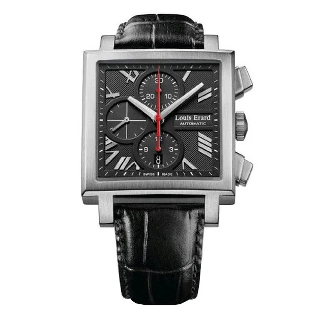 Louis Erard Watch Men's Square Chronograph Black 77504AS02.BDC33