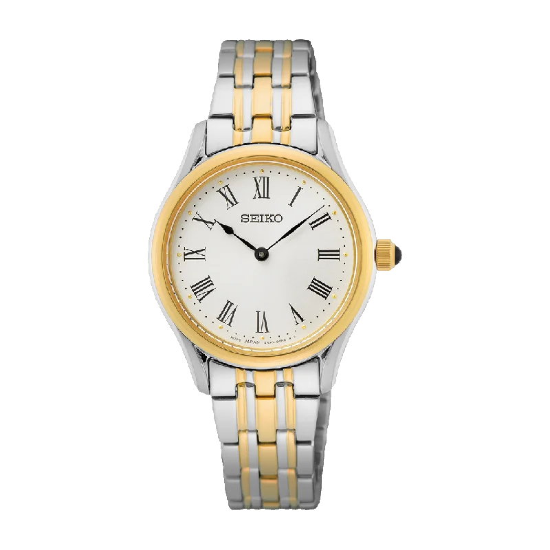 Seiko Conceptual Series White Dial Two-Tone Ladies Watch SWR070P